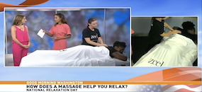 Zeel Massage On Demand in Good Morning Washington, Zeel Visits Good Morning Washington Ahead of National Relaxation Day