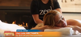 Zeel Massage On Demand in Tampa Bay Morning Blend, Have a Healthy Holiday